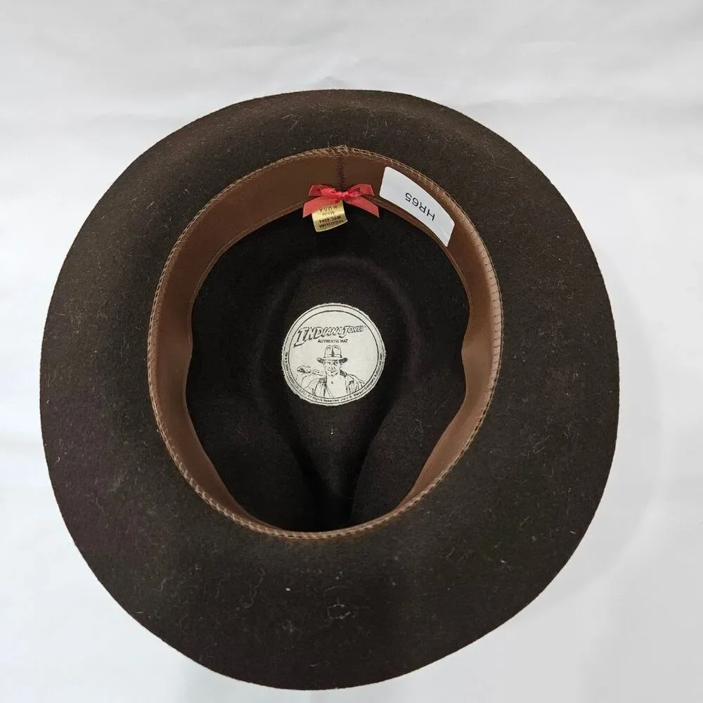 Indiana Jones Stetson Authentic Hat Brown Wool Felt Fedora Medium Made in USA
